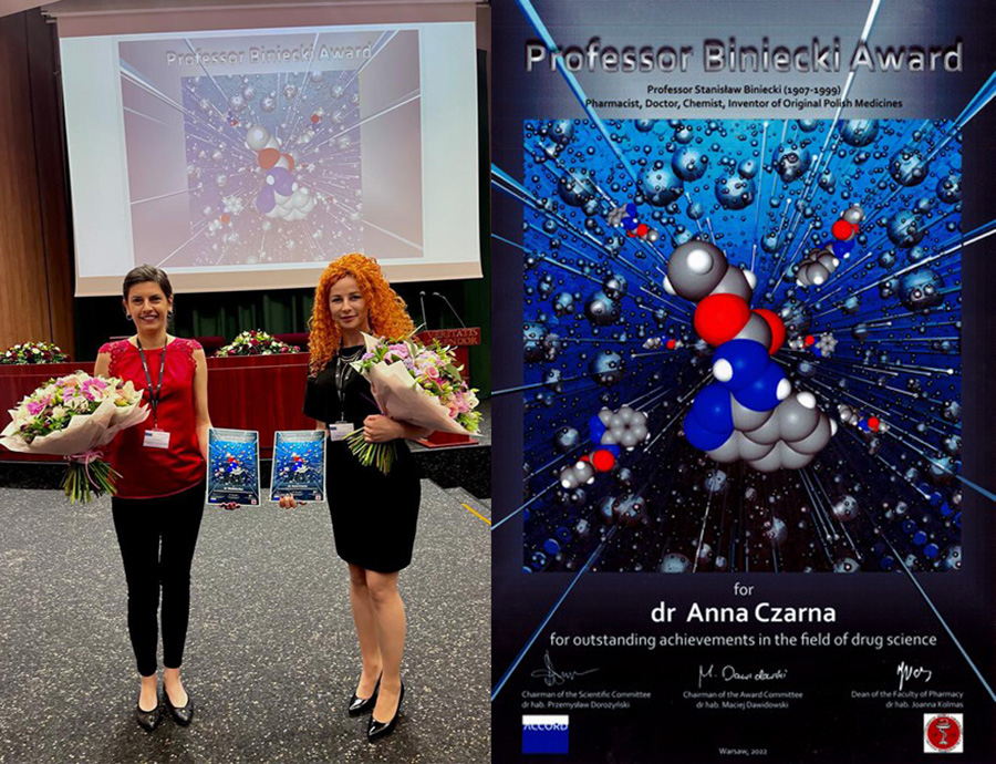 Prestigious Biniecki Award for Dr Anna Czarna from Malopolska Centre of Biotechnology of the Jagiellonian University